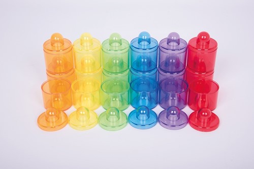 TickiT TRANSLUCENT COLOUR POTS SET