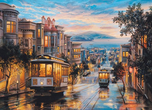 Eurographics puzzle Eugene Lushpin - San Francisco, Cable Car Heaven - 1000 Teile